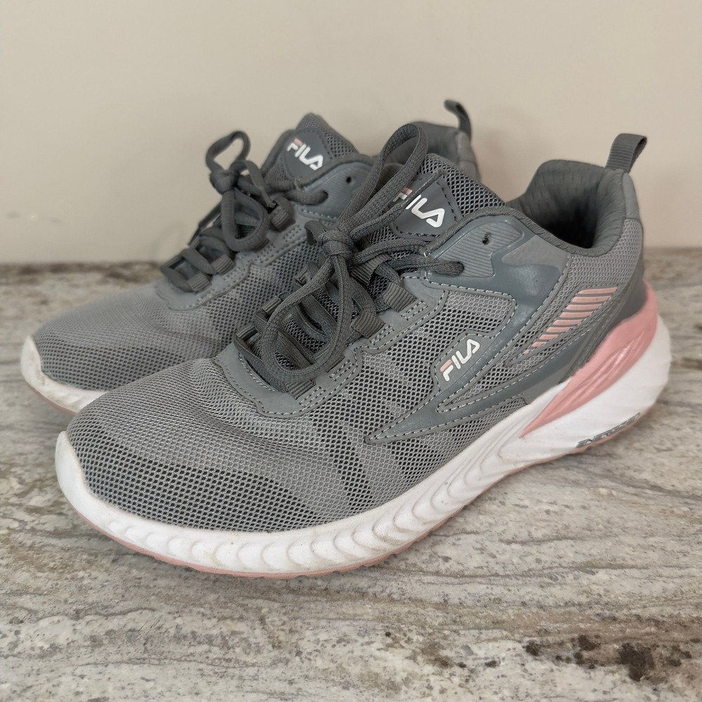 FILA Energized Athletic Running Walking Training Sneakers Gray Pink